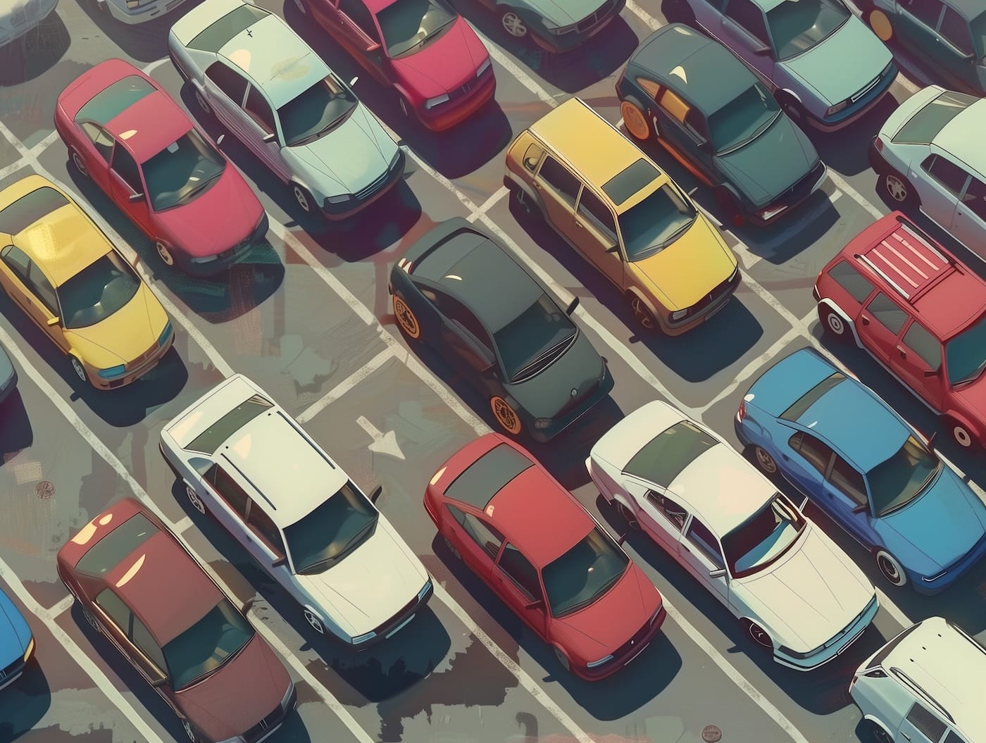 cars parked